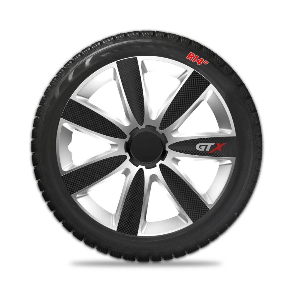 Dísztárcsa (16) GTX carbon-black-silver 4db-os garnitúra