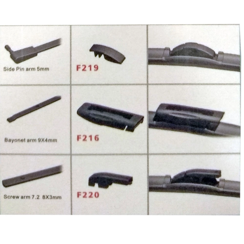 Ablaktörlő lapát 380 mm (15") + 9 adapter Bosoko multi