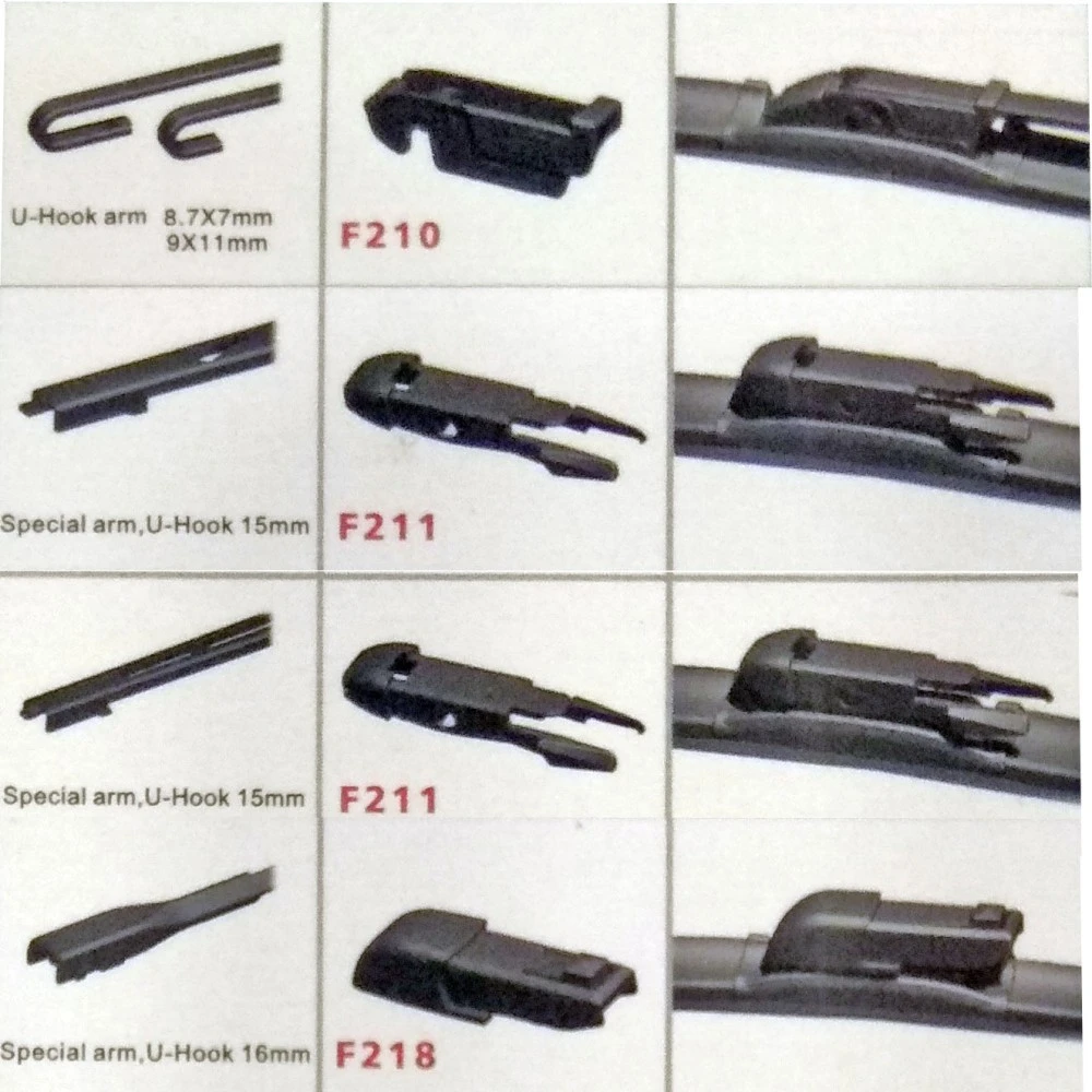 Ablaktörlő lapát 430 mm (17") + 9 adapter Bosoko multi