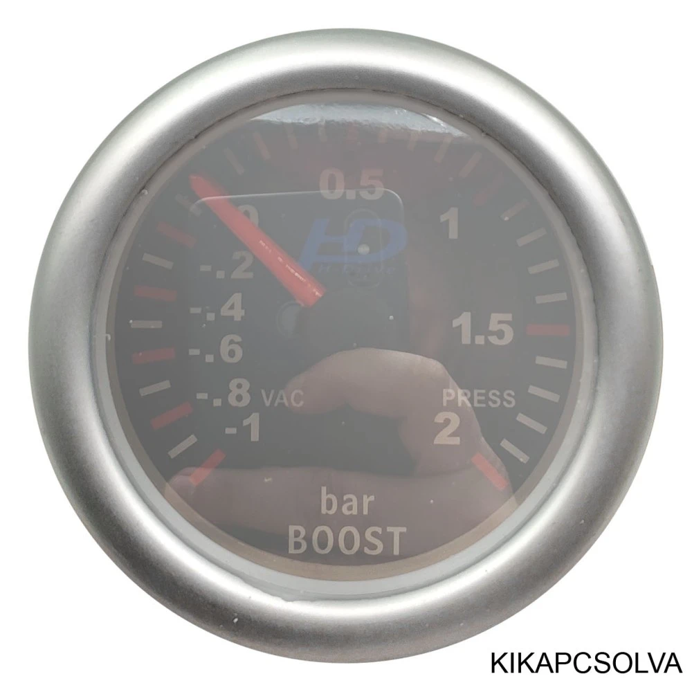 Műszer, tükrös turbónyomásmérő átm. 52mm LED7707-1