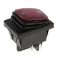 Kapcsoló, billenő (cseppmentes) pirosan világítós 12-24V ON-OFF KCD4-201 W1019