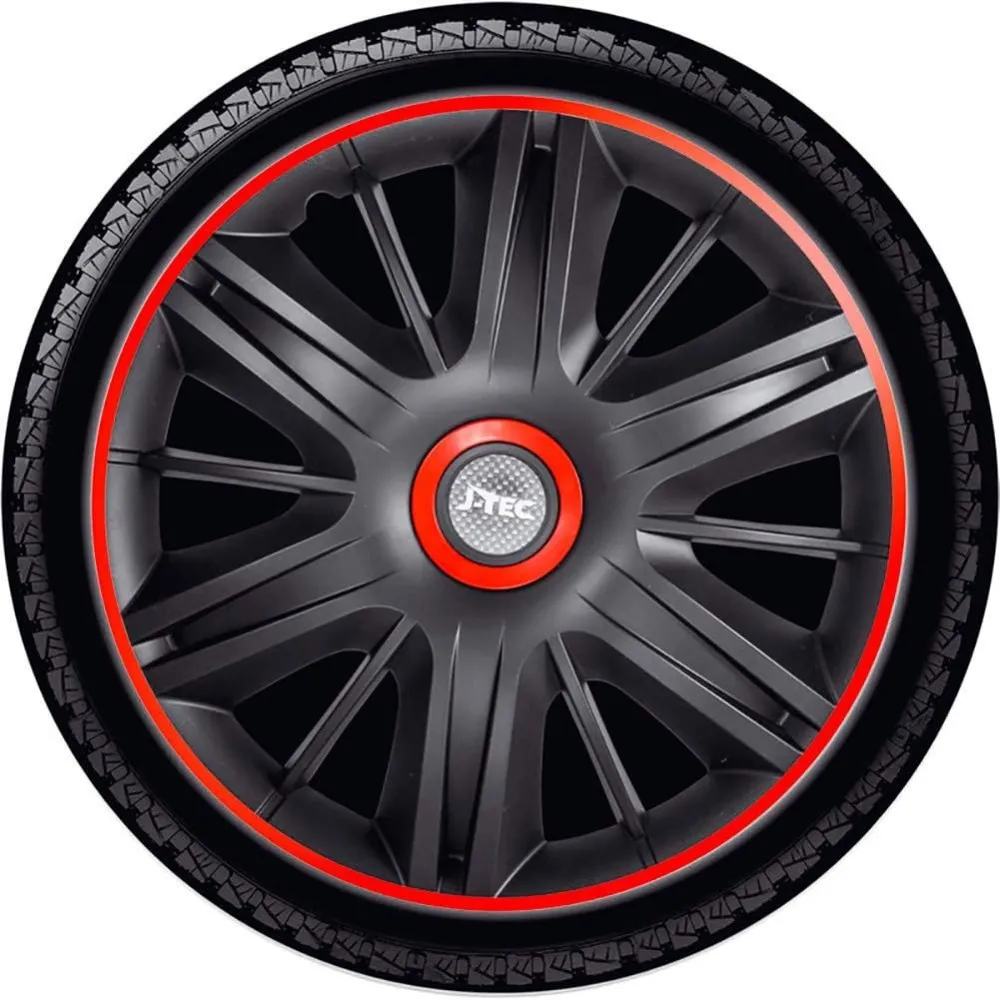 Dísztárcsa (16) Maximus Black Red 4db-os garnitúra