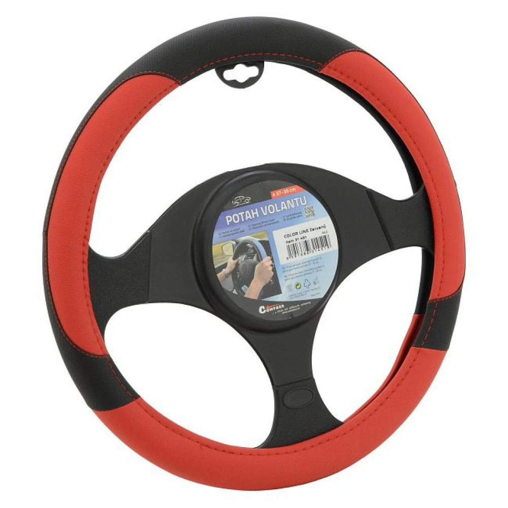 Kormányvédő 37-39cm fekete-piros Color Line 31451