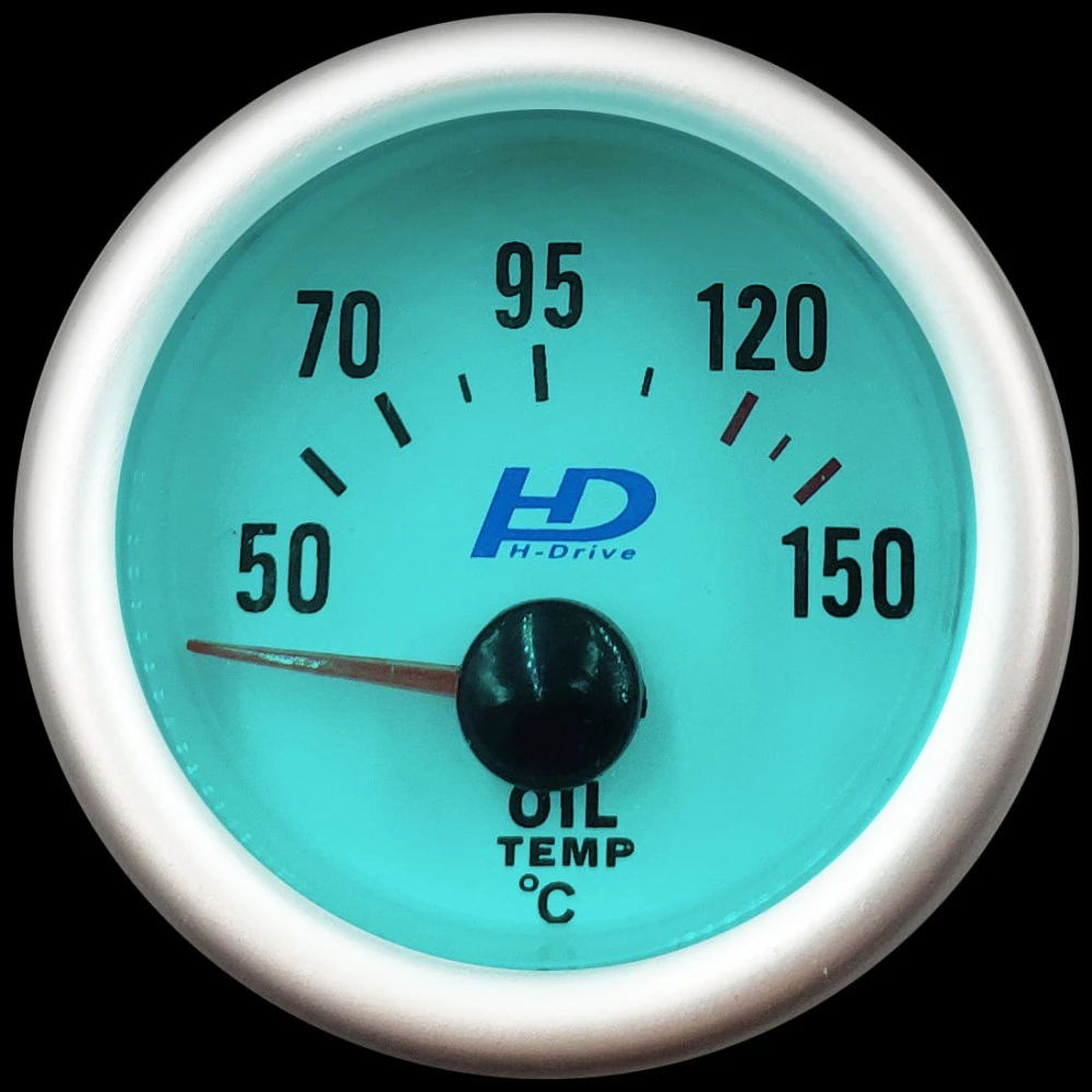 Műszer olajhőfok mérő  kék ledes 52mm LED7703
