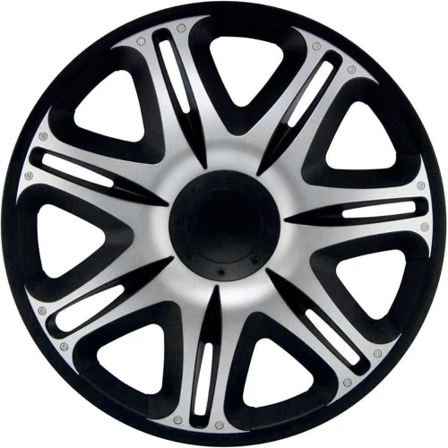 Dísztárcsa (16) Nascar Silver-Black 4db-os garnitúra