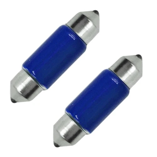 Izzó 12V/10 Watt szofita 10x35 mm, kék 2db Lampa 58345