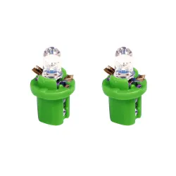 Izzó 12V műszerfalizzó LED 2db (B8,5D) zöld 58491