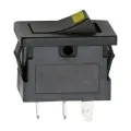 Kapcsoló billenő LED-es 2 állású 12V 15A 09027SE sárga
