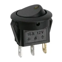 Kapcsoló billenő LED-es 2 állású 12V 16A 09042SA sárga