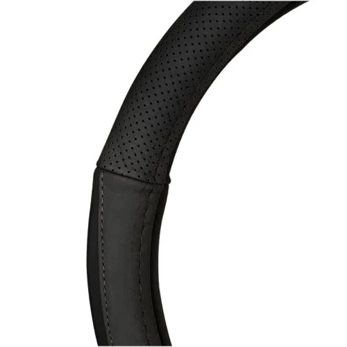 Kormányvédő bőr, fekete lyukacsos-huplis 37-39cm 2042BK