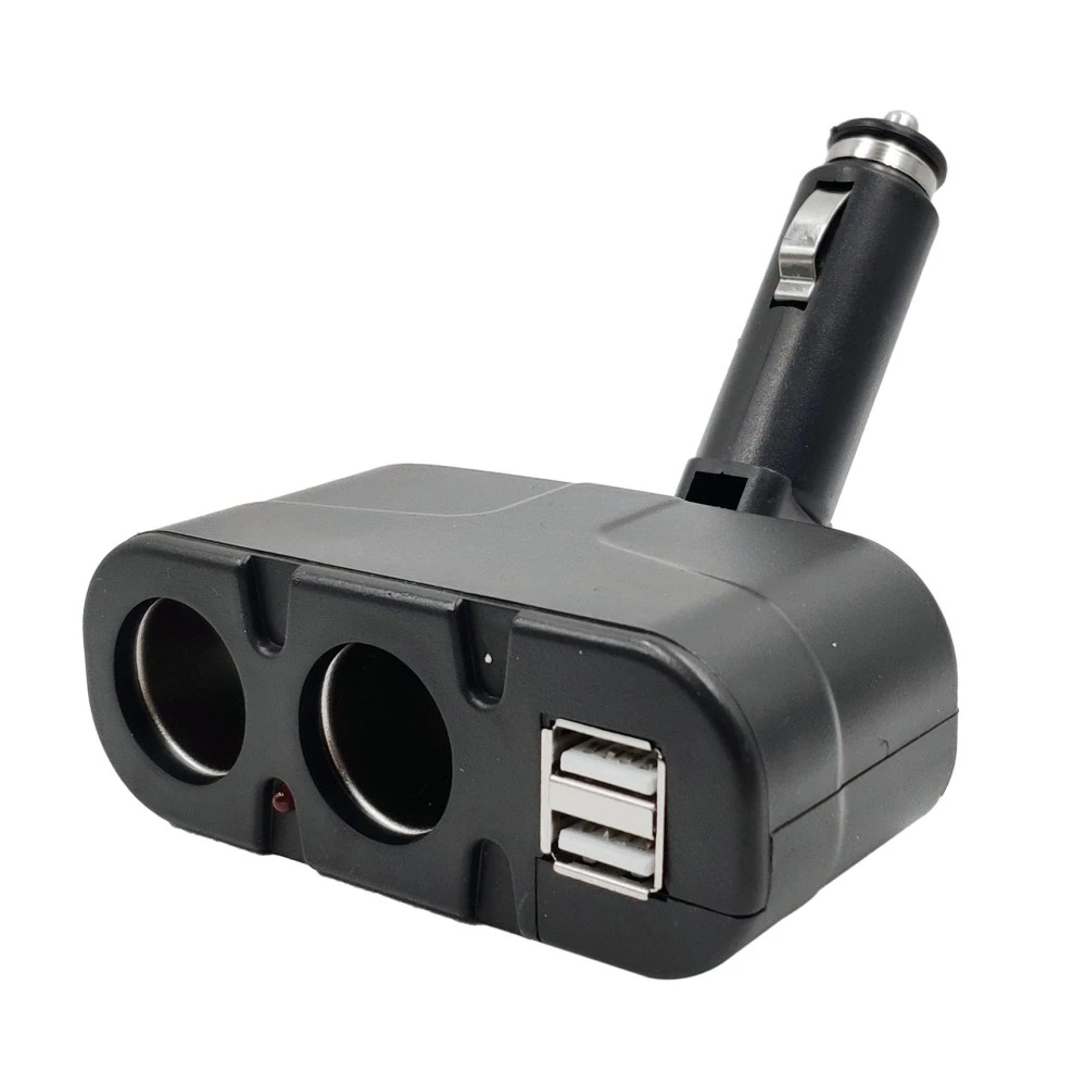 Szivargyújtó elosztó dönthető 2+2db USB 12V BM033