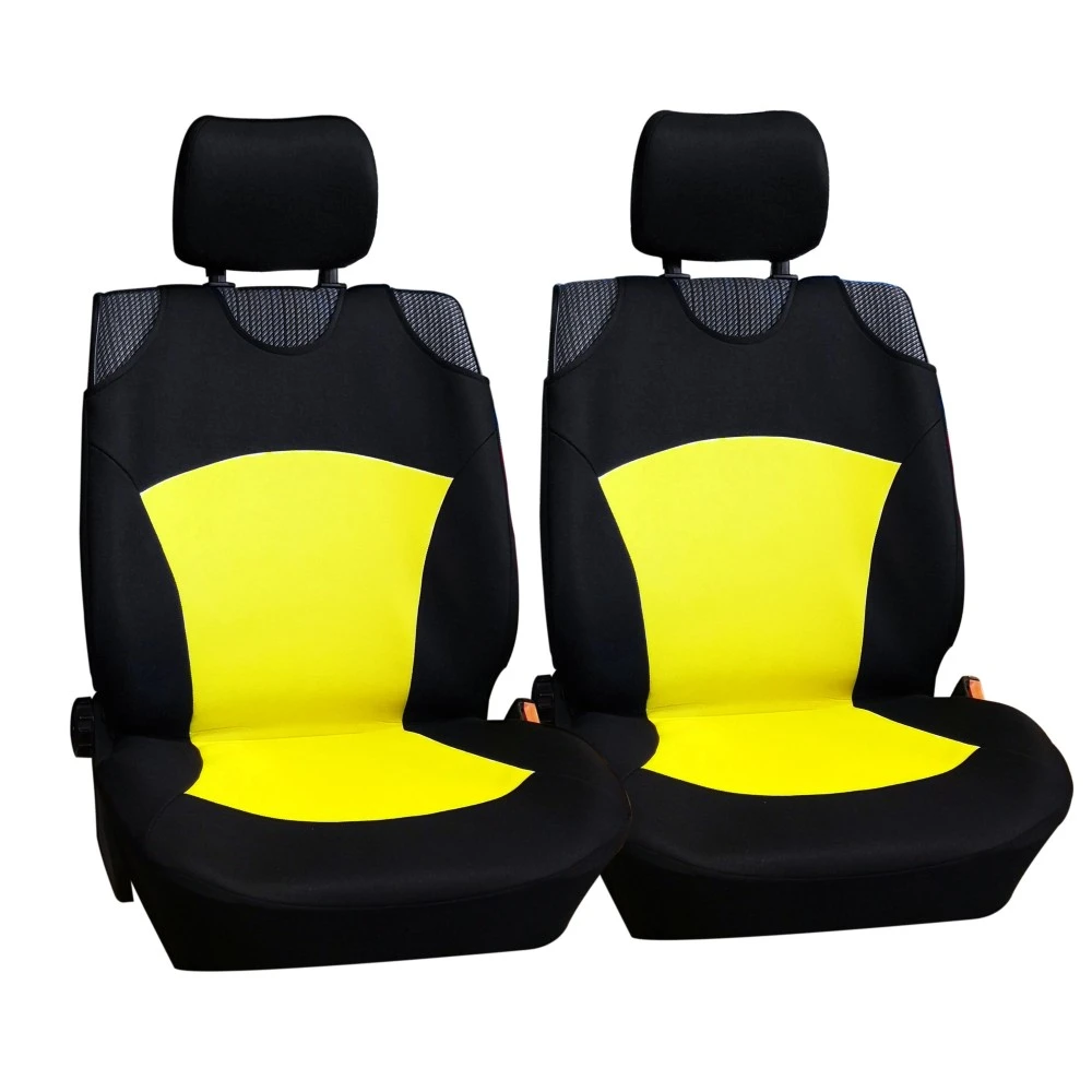 Üléshuzat univerzális (nagy méretű), betétes fekete-sárga első ülésekre