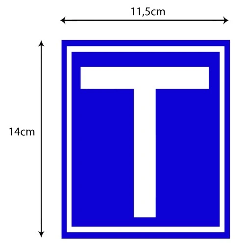 Mágneses kicsi T (Tanuló vezető) jelzés autóra