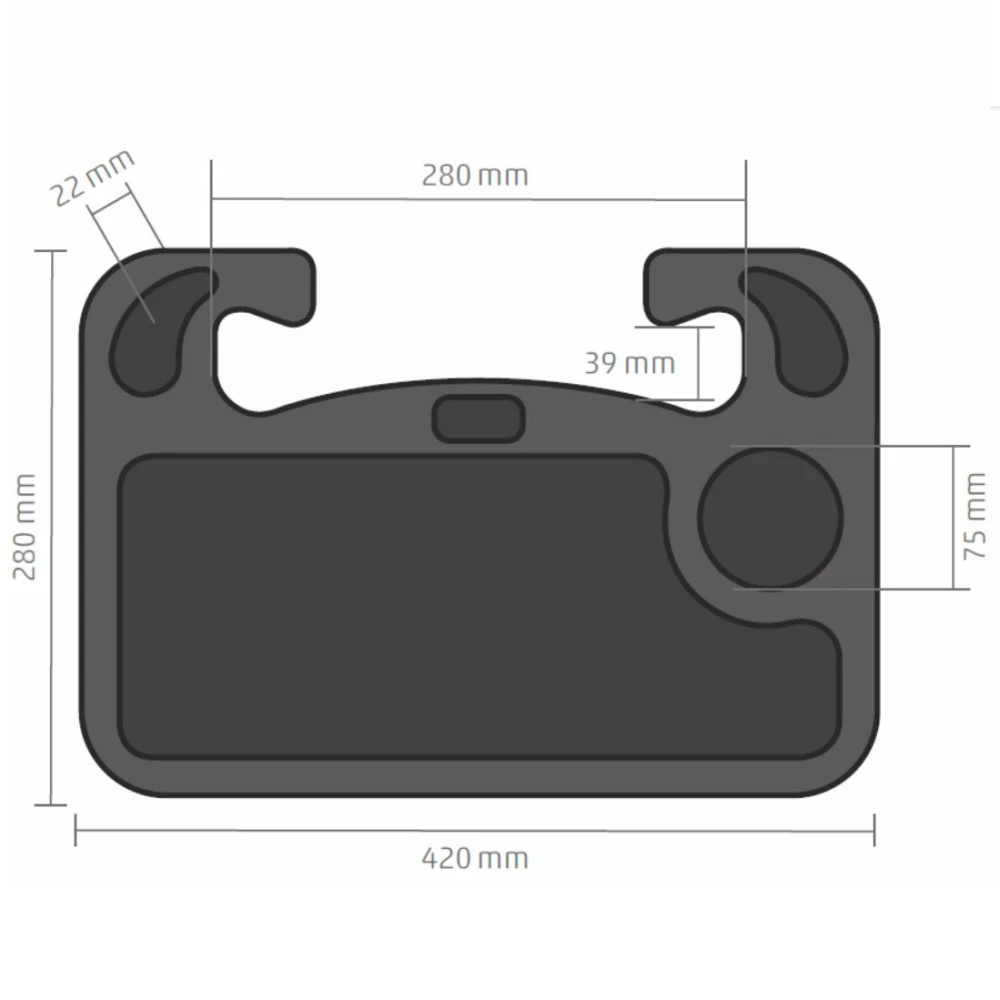 Ital és notebook tálca kormánykerékerékre VST 01