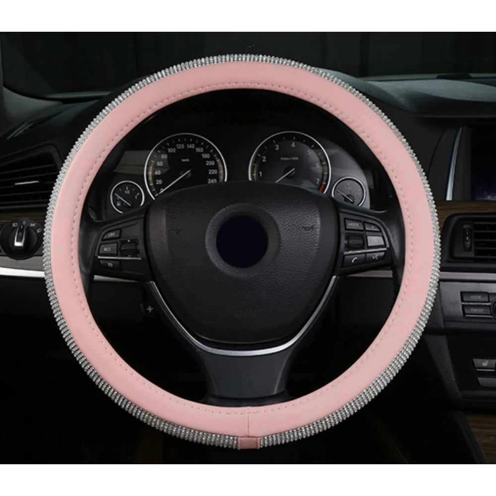 Kormányvédő 37-39cm rózsaszín-strasszköves 20310