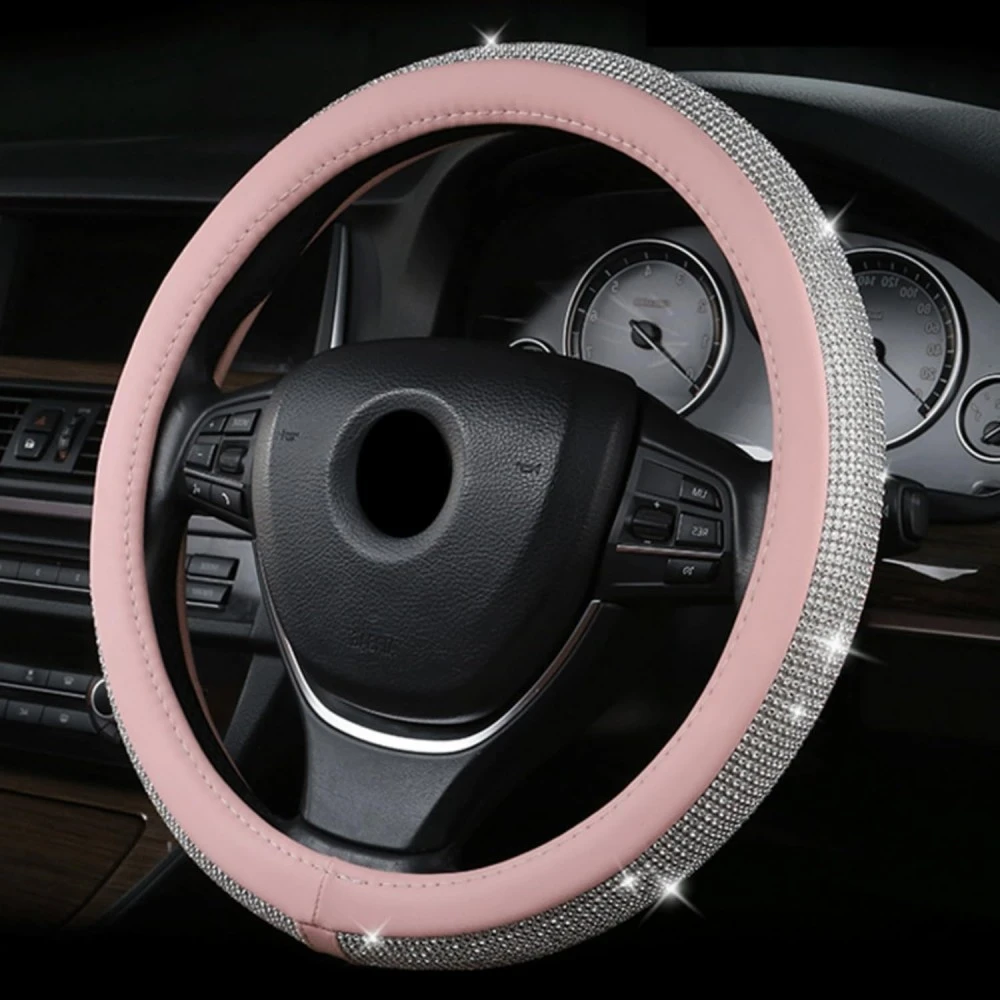 Kormányvédő 37-39cm rózsaszín-strasszköves 20310