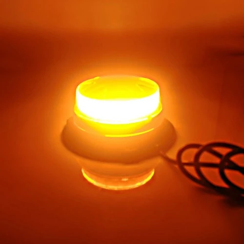 Mágnestalpas narancssárga tetővillogó (alacsony profilú) LED-015