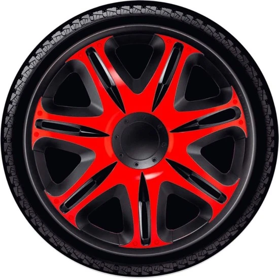 Dísztárcsa (16) Nascar Red-Black 4db-os garnitúra Dísztárcsa (16) Nascar Red-Black 4db-os garnitúra