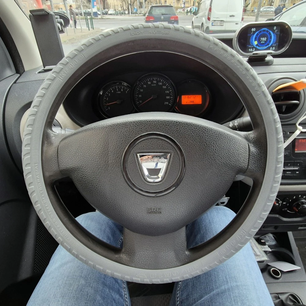 Kormányvédő, sötétszürke, szilikon abroncs mintás 37-51cm Maxeed 8120