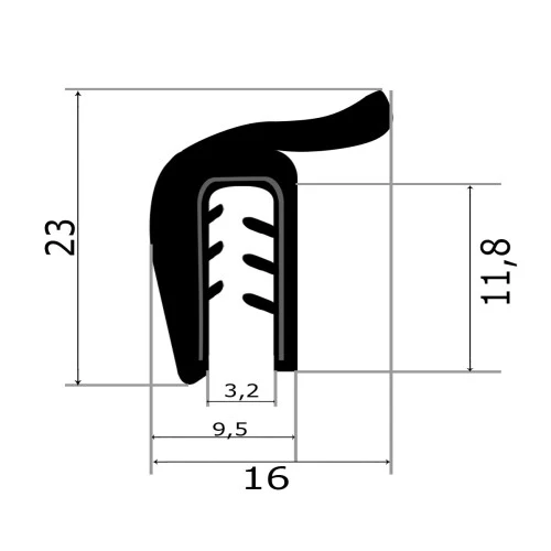 Oldalüveg, pára és lakókocsi szigetelő gumi kéder