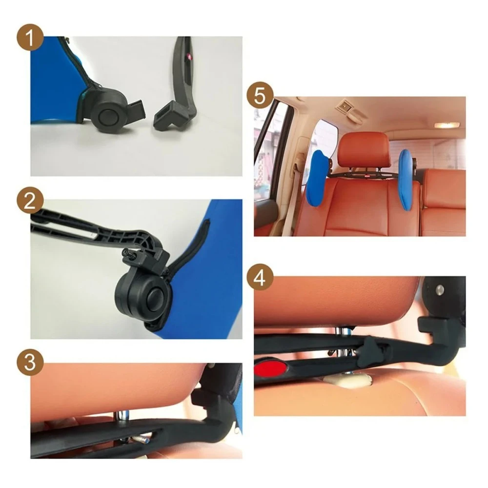 Autós memóriahabos fej- és nyaktámasz fekete színben mosható huzattal GBS-100