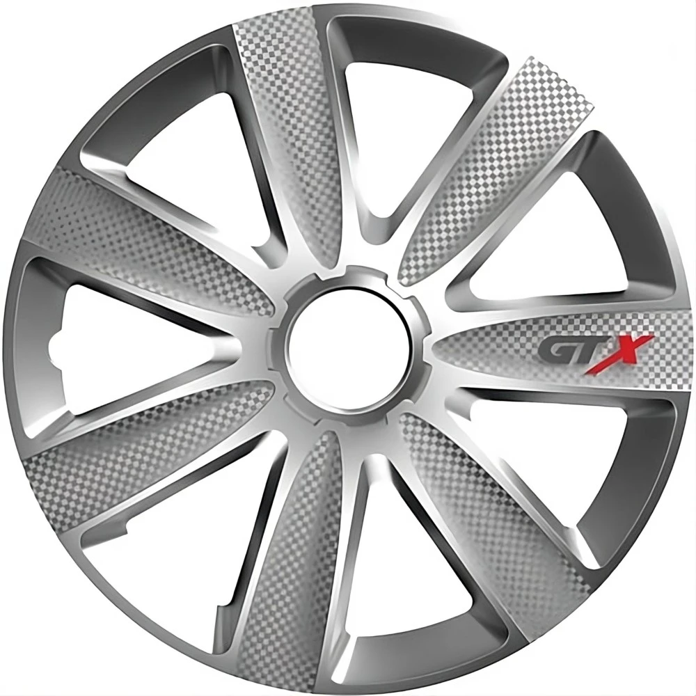 Dísztárcsa (16) GTX carbon-silver 4db-os garnitúra
