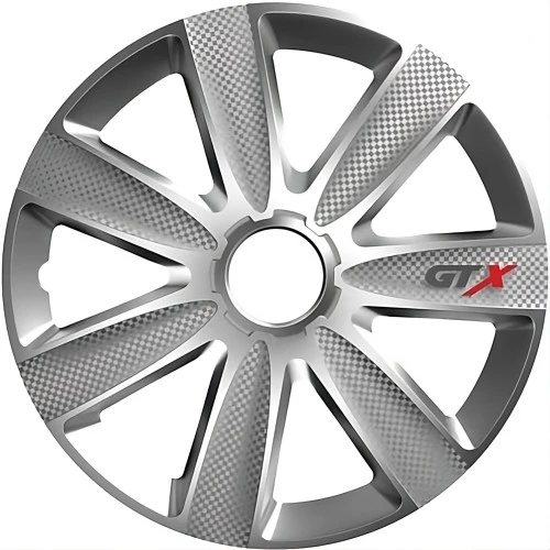 Dísztárcsa (16) GTX carbon-silver 4db-os garnitúra