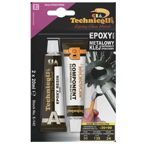Folyékony fém epoxi 2K ragasztó (hideg-hegesztő) 30 perces Technicqll E-143