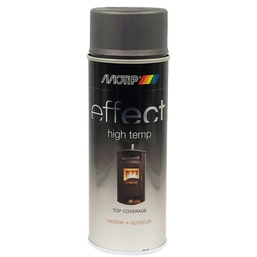 Hőálló, kül- és beltéri antracid szürke festék (800°C) 400 ml Motip 302403