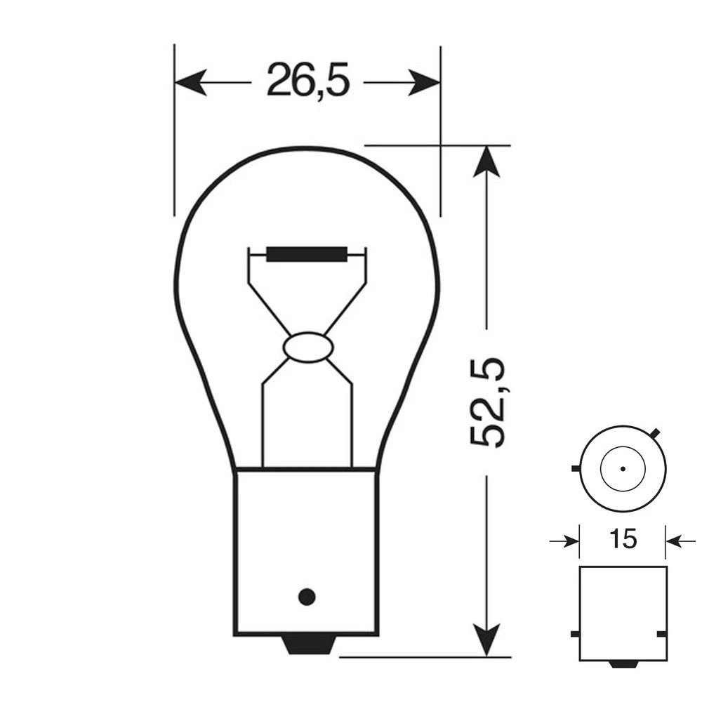 Izzó 12V/21W PY21W BAU15s (irányjelző) króm/narancssárga Lampa 58067