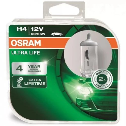 Izzó 12V/60/55W/H4/2db Osram Ultra Life 64193ULT