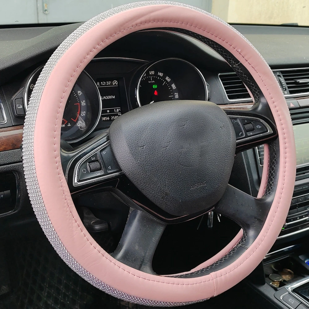 Kormányvédő 37-39cm rózsaszín-strasszköves 20310