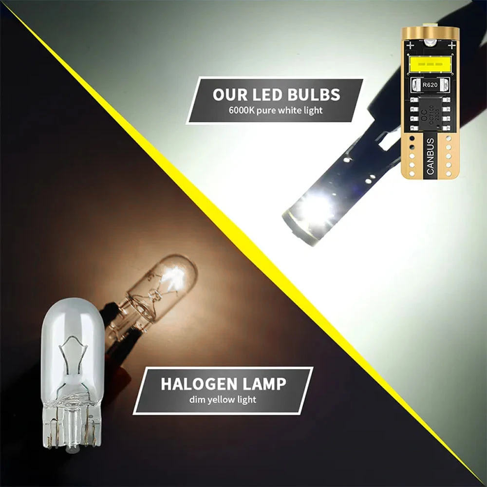 LED T10 3db SMD fehér CANBUS 12-24V AUTOLIFE T10-2025-3SMD