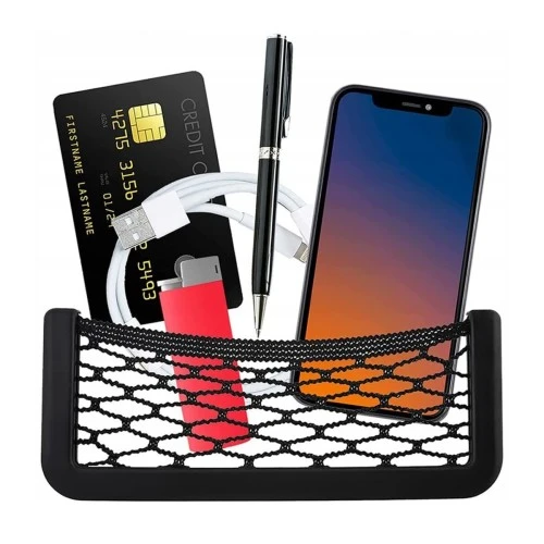 Öntapadós tároló autóba, rugalmas hálóval W16381