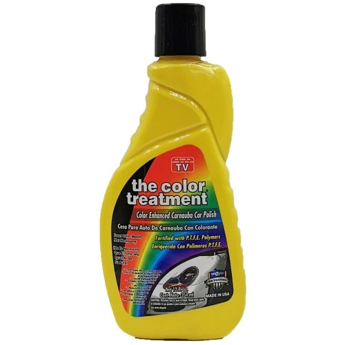 Színpolír sárga színű carnauba és P.T.F.E adalékkal 354ml the treatment	