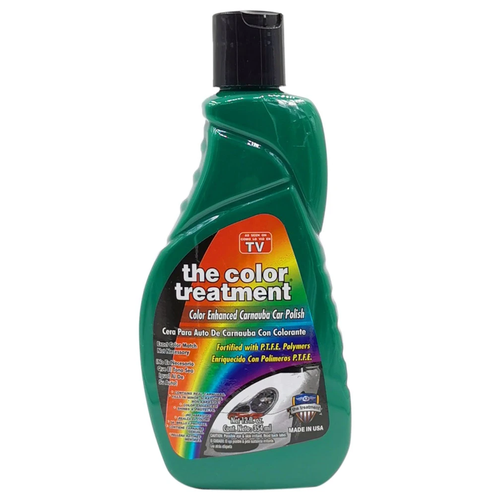 Színpolír zöld színű carnauba és P.T.F.E adalékkal 354ml the treatment