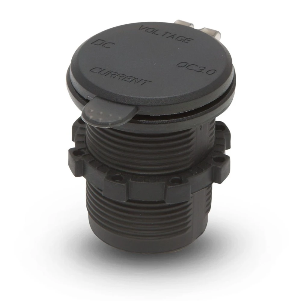 USB aljzat, szivargyújtó helyére építhető, kijelzővel(12/24V) 54927BL