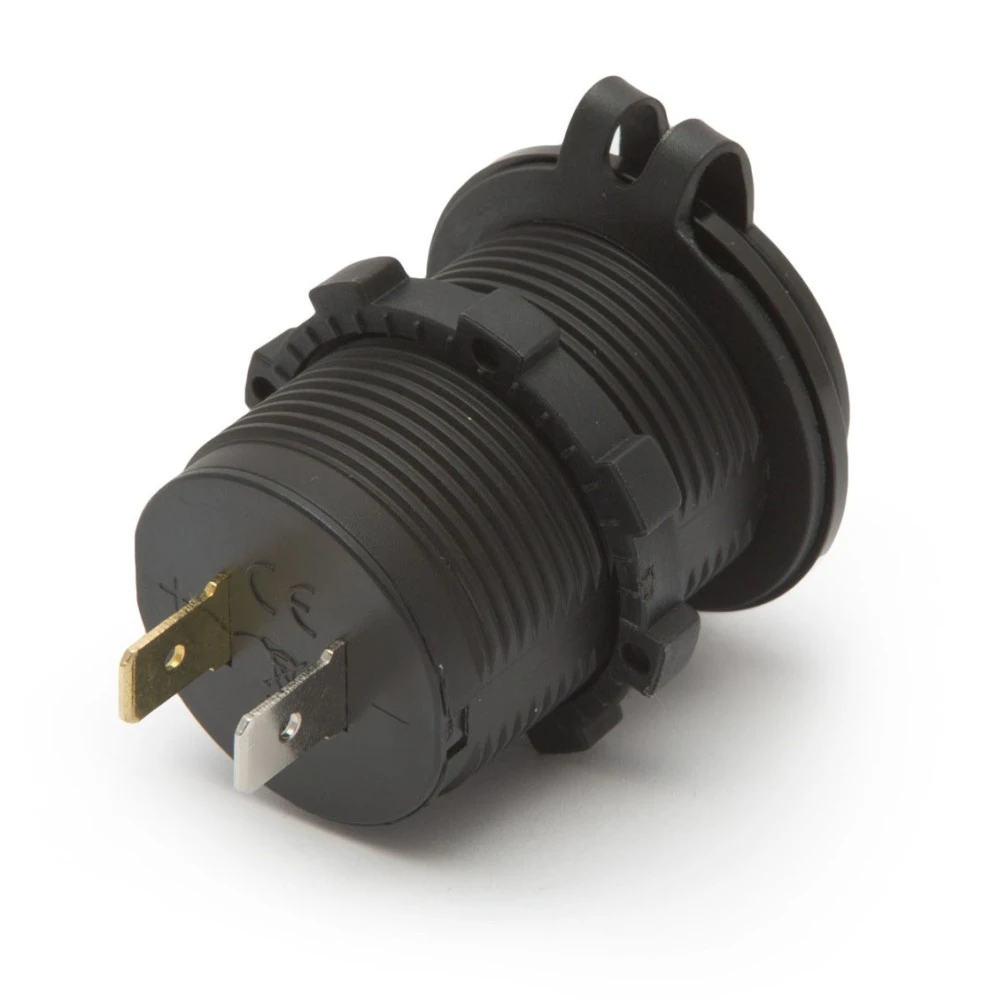 USB aljzat, szivargyújtó helyére építhető, kijelzővel(12/24V) 54927BL