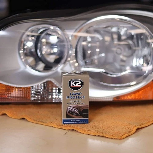 Fényszóró (műanyag lámpabúra) védőbevonat szett 10ml K2 Lamp Protect
