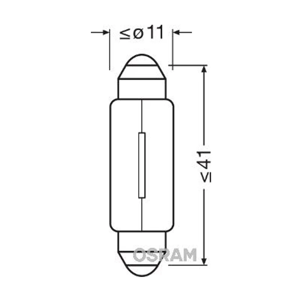 Izzó 12V/5W szofita 41mm SV8.5-8 Osram 6413