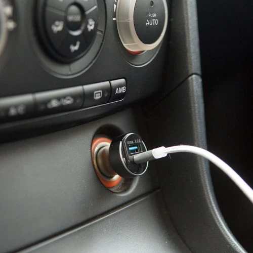 Autós szivargyújtó adapter Type-C PD és USB aljzattal, gyorstöltéssel 55025