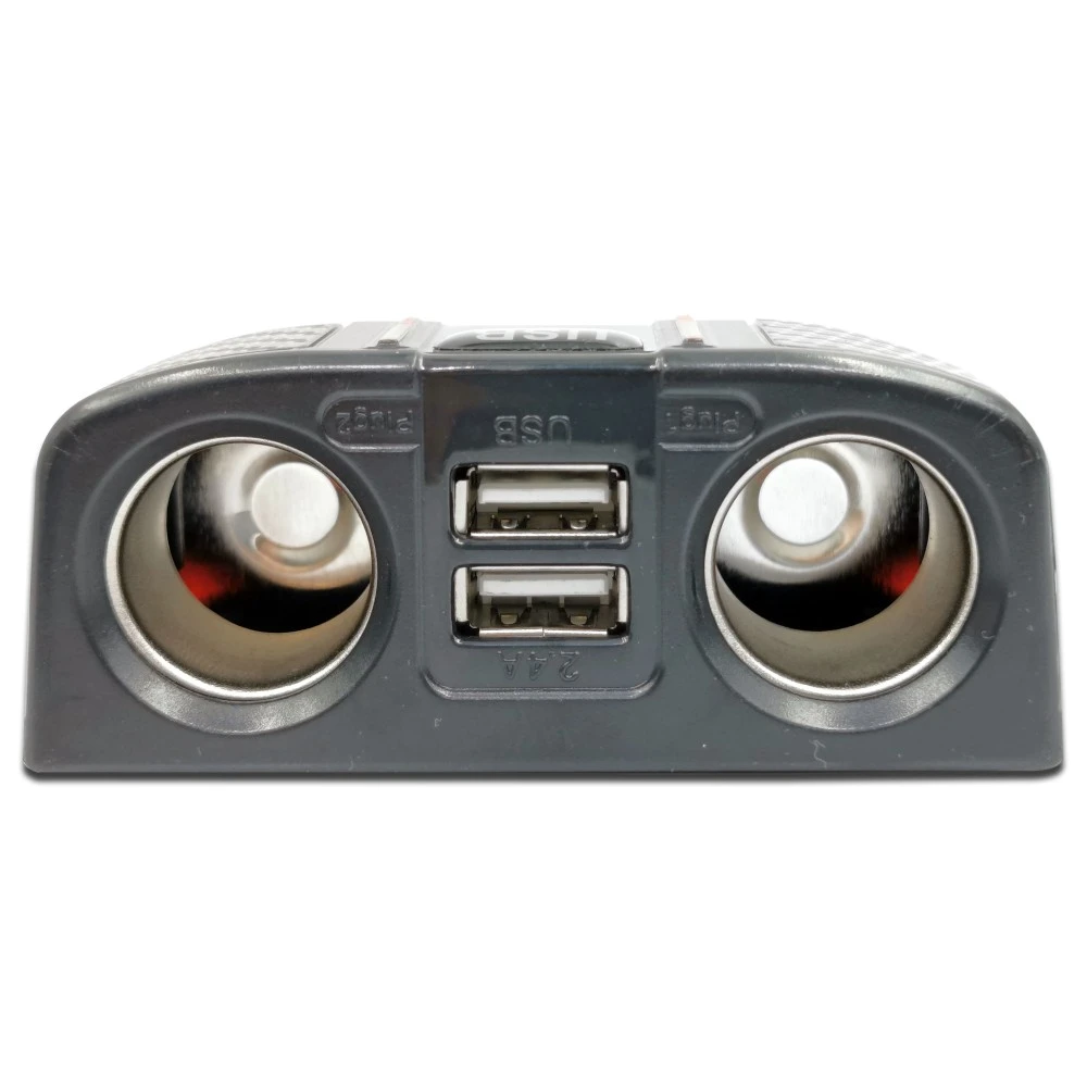 Szivargyújtó elosztó 2 + 2db USB 12V/24V Maxeed 83168