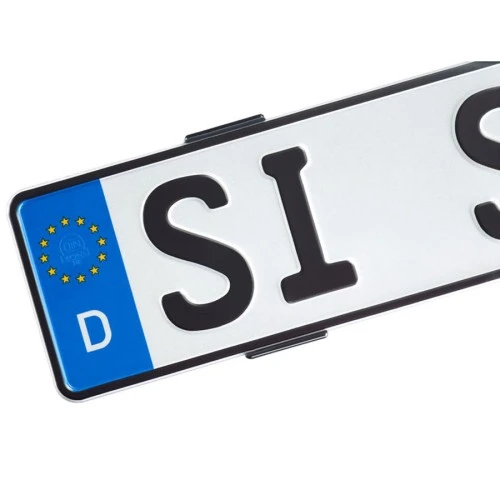 Keret nélküli prémium rendszámtábla tartó pár Simple-Fix 583199