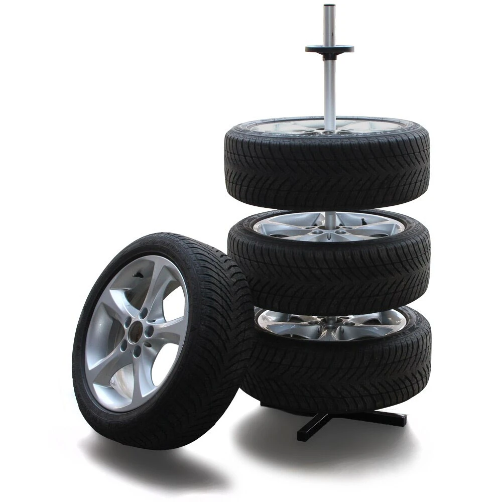 Keréktartó állvány, torony vízszintes 4db kerékhez