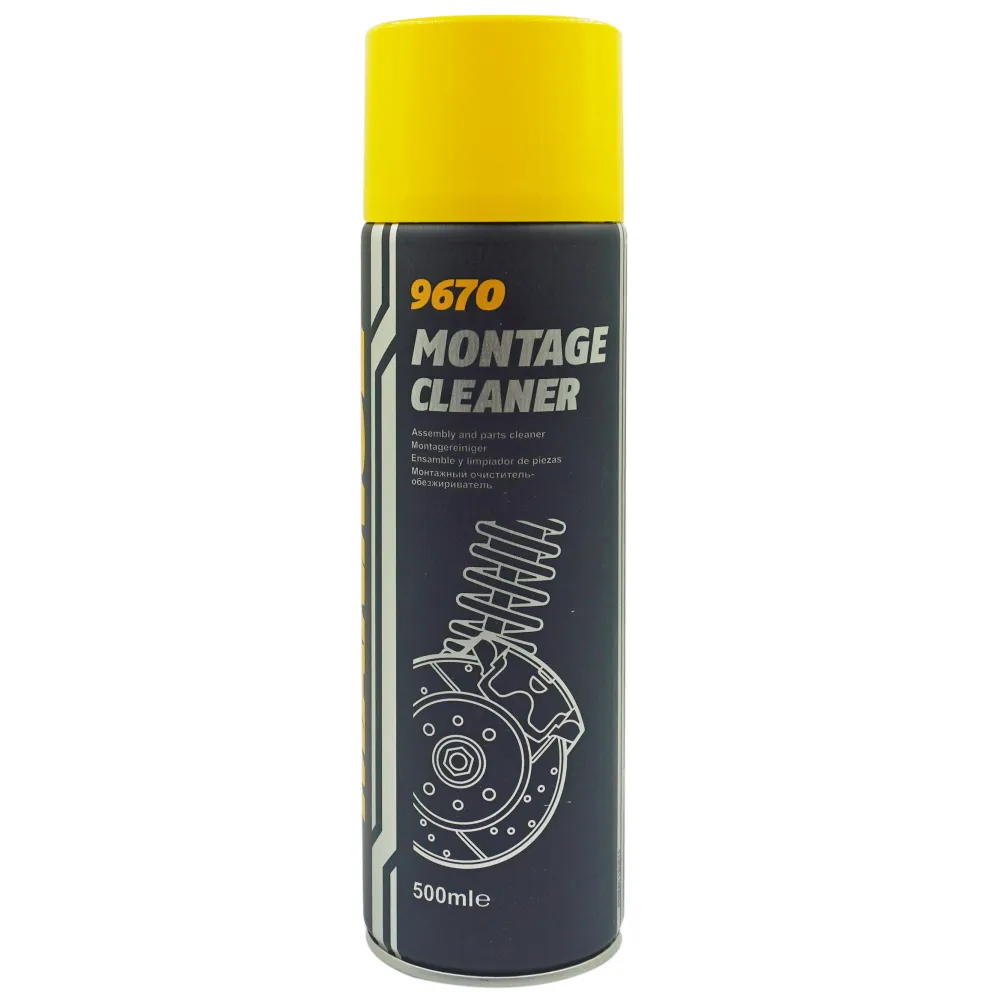 Fék- és kuplungtisztító spray 500 ml, Mannol Montage Cleaner