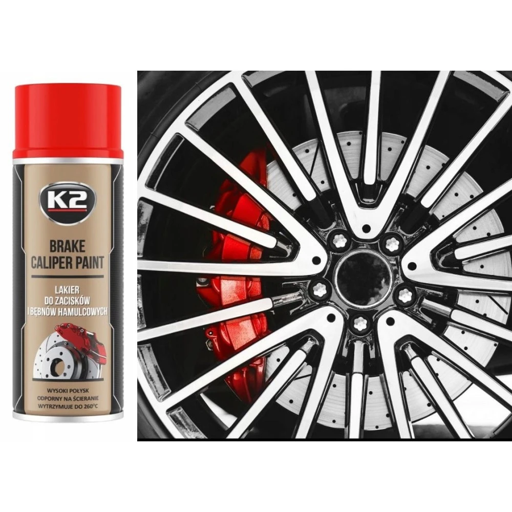 Féknyereg festék piros színű 400ml K2-L346CE