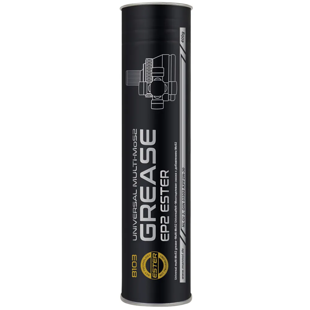 Grafit Multi-MoS2 EP2 kartusos kenőzsír NLGI 2 400g Mannol 8028