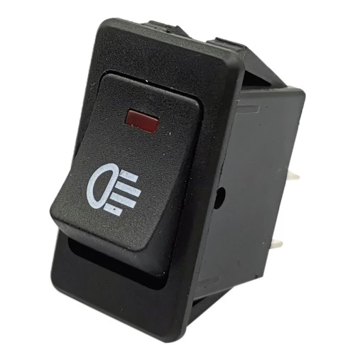 Kapcsoló billenő, ködlámpa piros LED-es  TS149