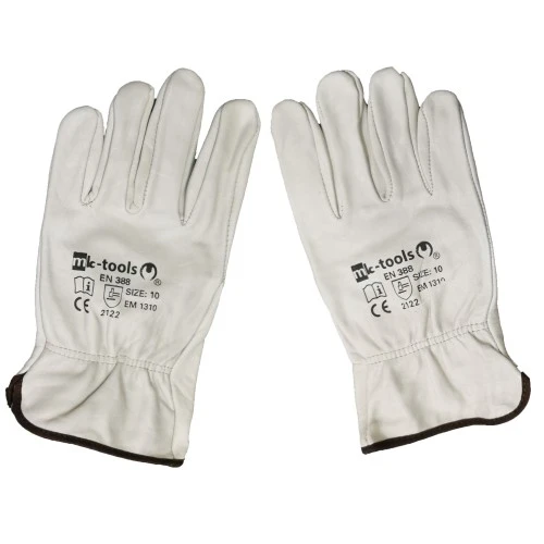 Kesztyű, bőr munkavédelmi világos-szürke EM1310AB105