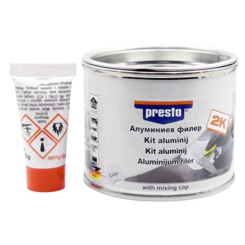 Kétkomponensű alumínium alapú, fém kitt Presto 318481